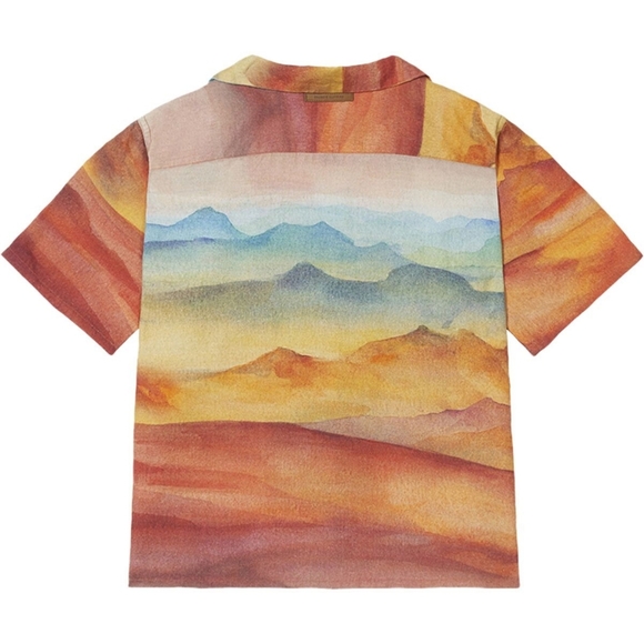 Picture Organic Linen Kintha Shirt - Women's Coconut Buttons Size Small Rainbow - Picture 7 of 8